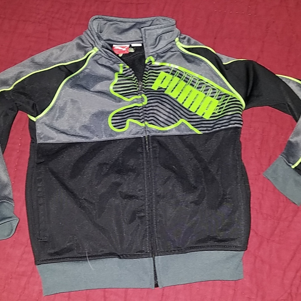 Puma zip-up sweatshirt top boys size 5